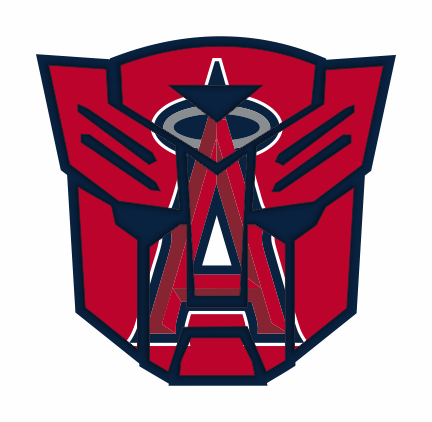 Autobots Los Angeles Angels of Anaheim logo vinyl decal